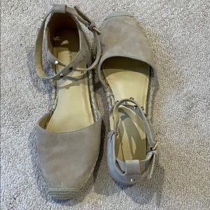 Marc Fisher Tan Suede Closed Toed Flats